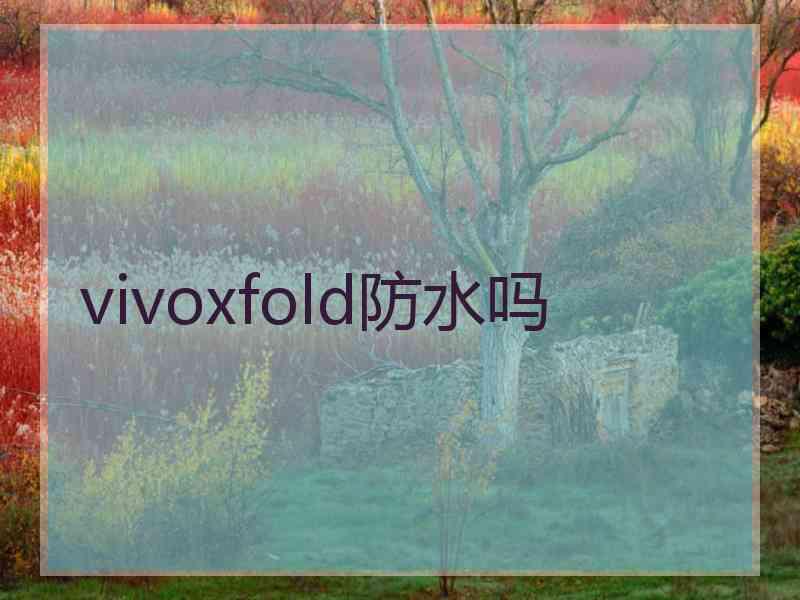 vivoxfold防水吗