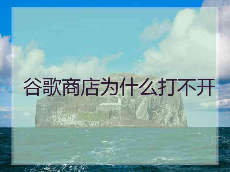 谷歌商店为什么打不开