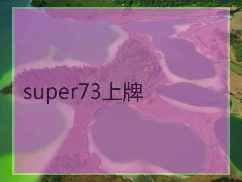 super73上牌