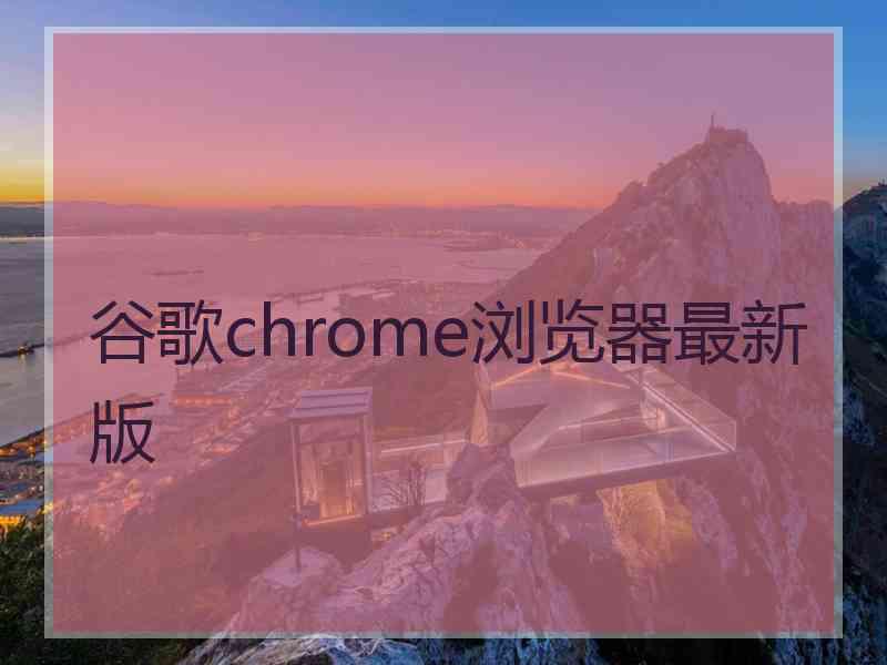 谷歌chrome浏览器最新版