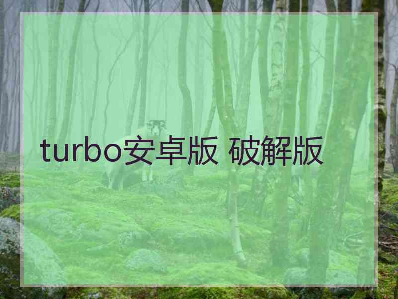 turbo安卓版 破解版