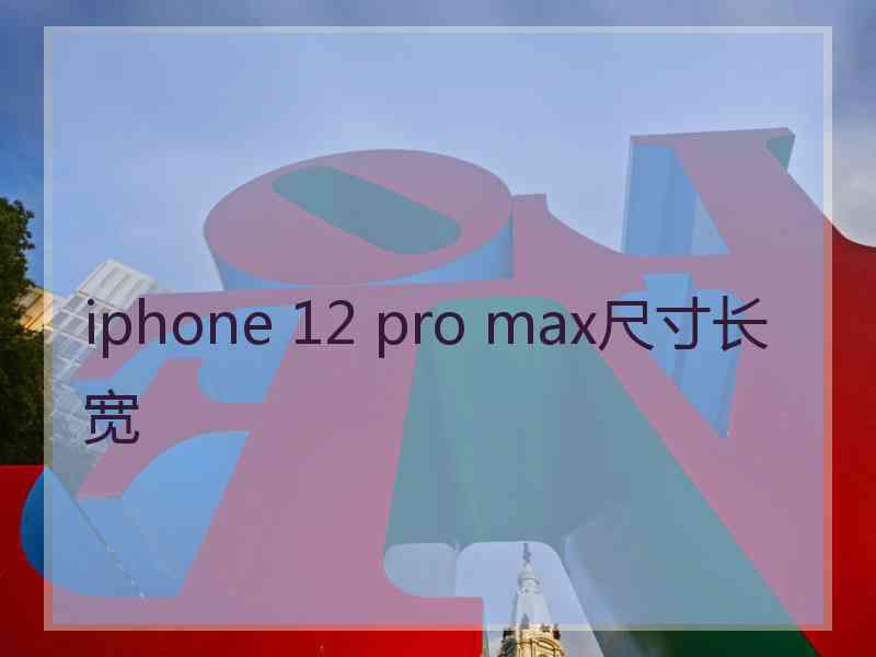 iphone 12 pro max尺寸长宽