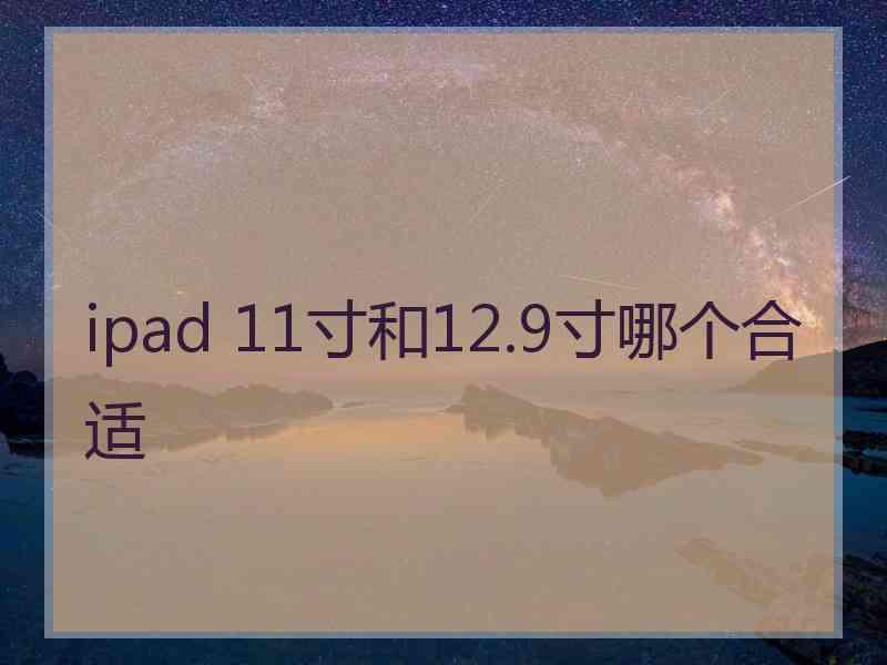 ipad 11寸和12.9寸哪个合适