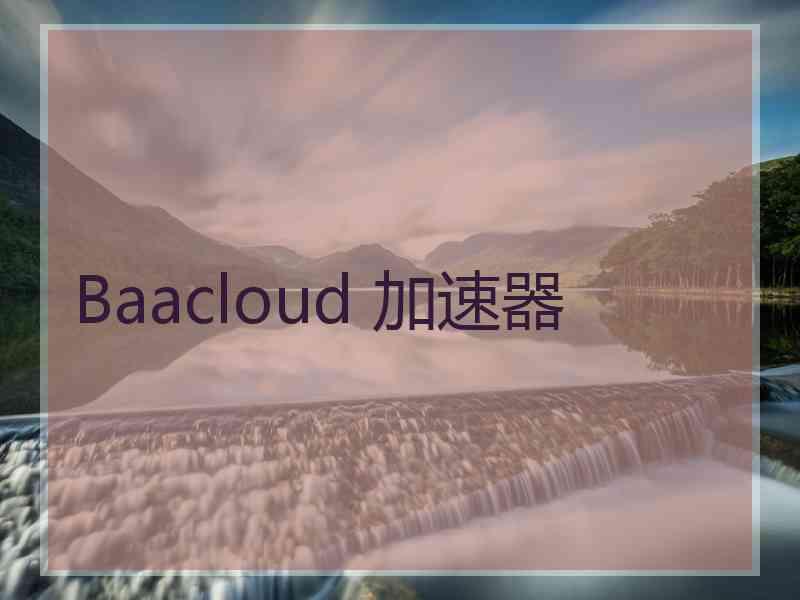 Baacloud 加速器