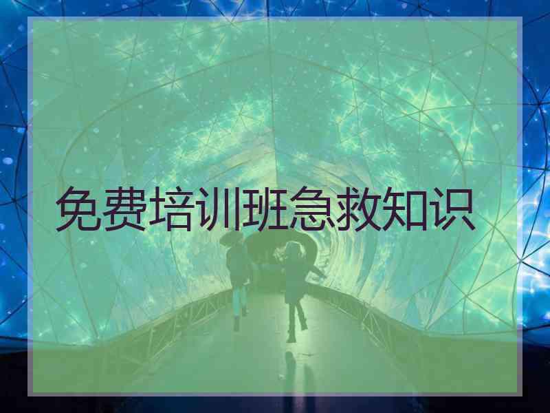 免费培训班急救知识