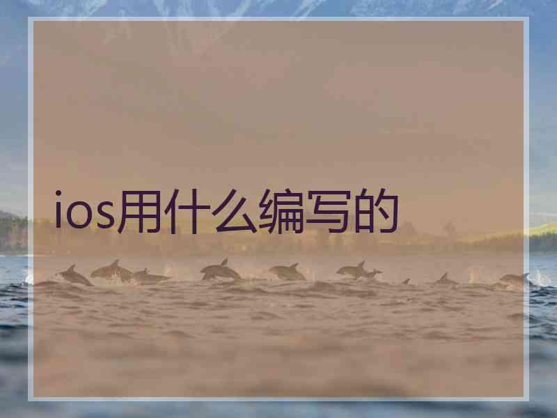 ios用什么编写的