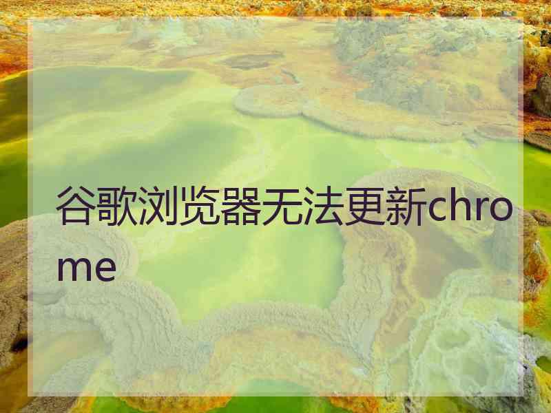 谷歌浏览器无法更新chrome