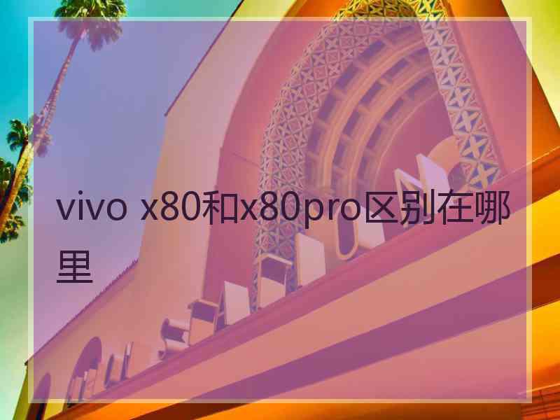 vivo x80和x80pro区别在哪里