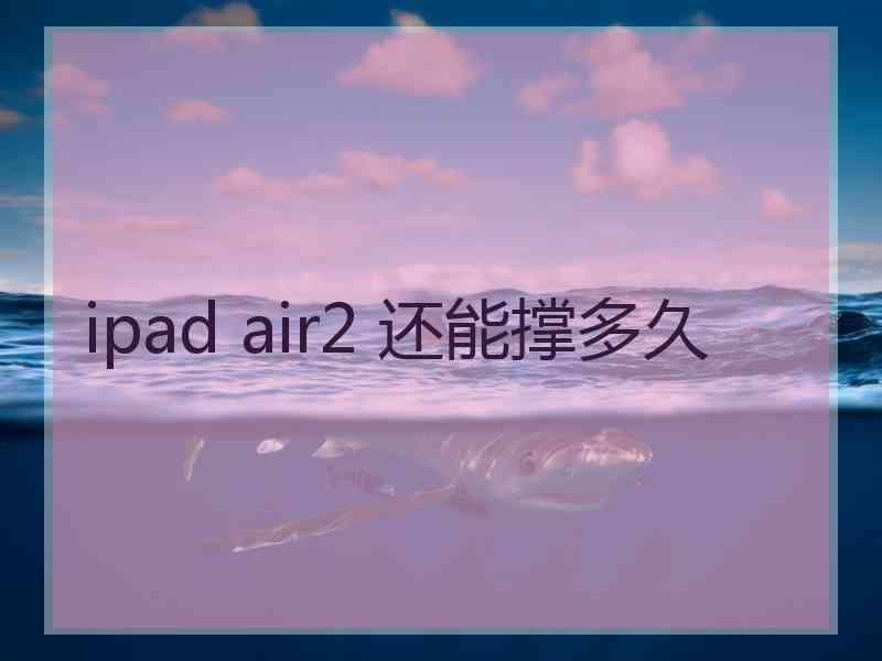 ipad air2 还能撑多久