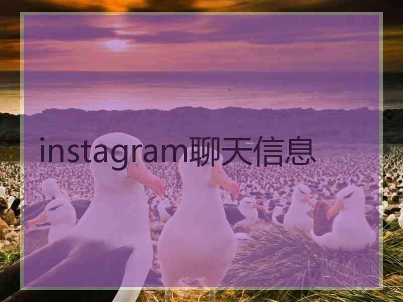 instagram聊天信息