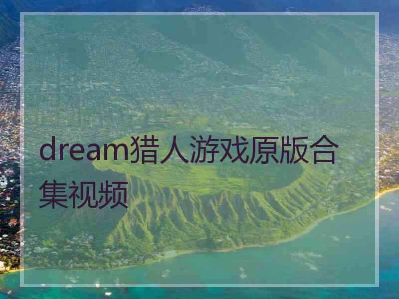 dream猎人游戏原版合集视频