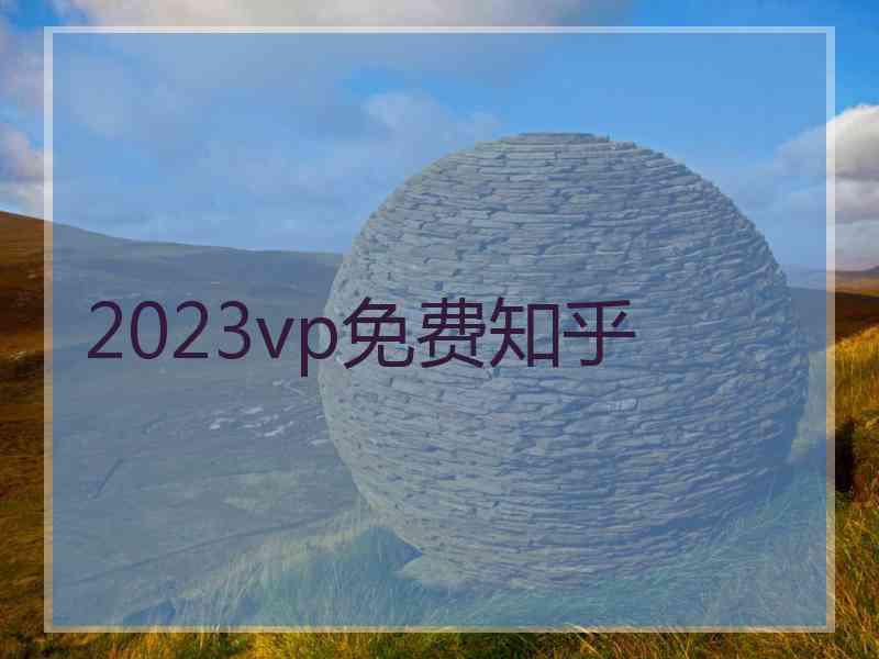 2023vp免费知乎