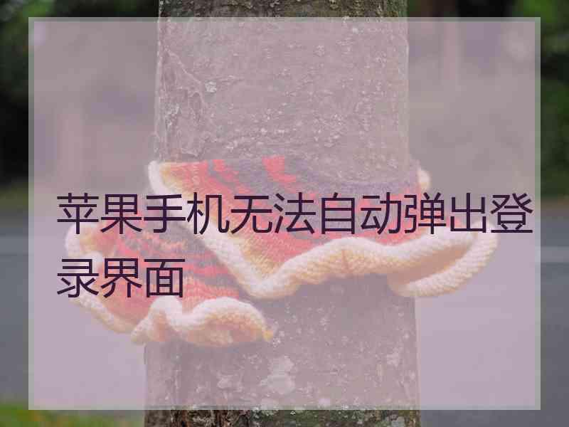 苹果手机无法自动弹出登录界面