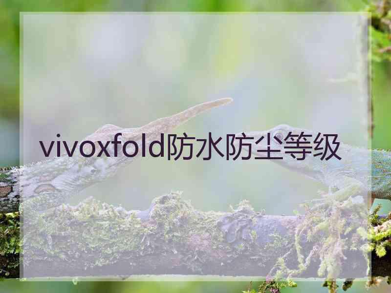 vivoxfold防水防尘等级