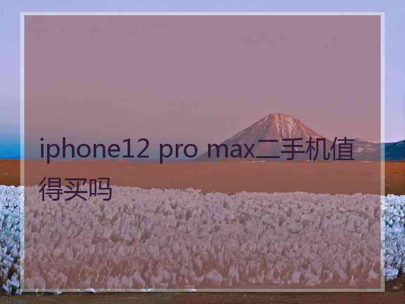 iphone12 pro max二手机值得买吗