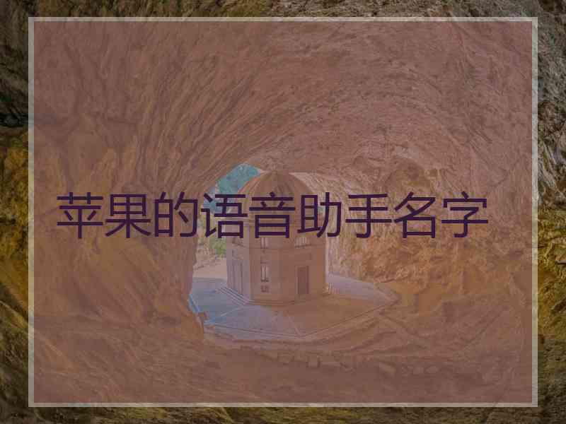 苹果的语音助手名字