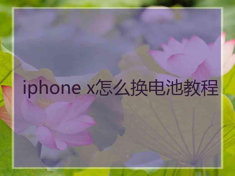 iphone x怎么换电池教程