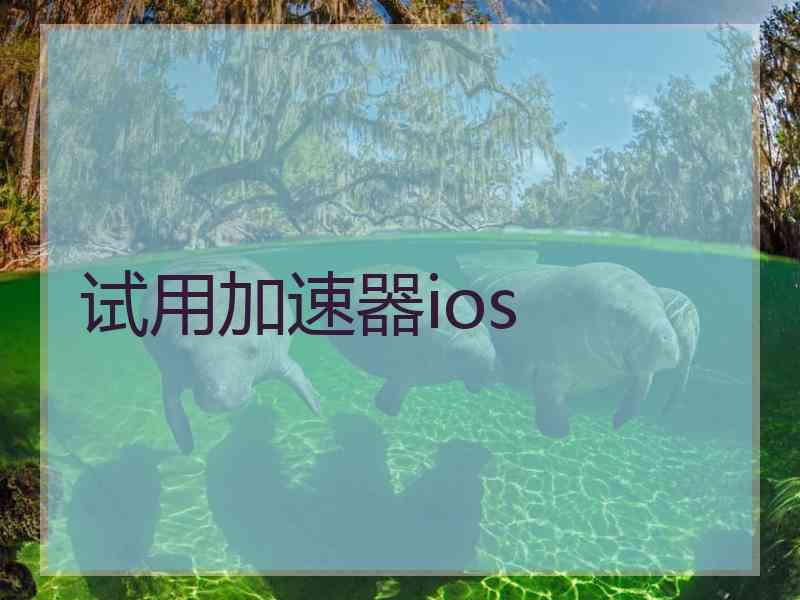 试用加速器ios