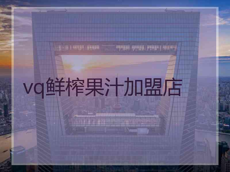 vq鲜榨果汁加盟店