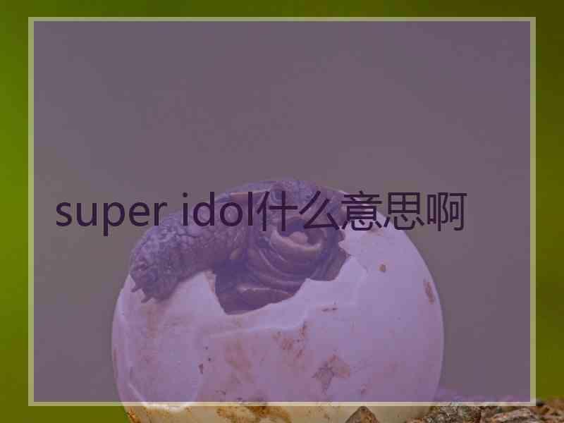 super idol什么意思啊