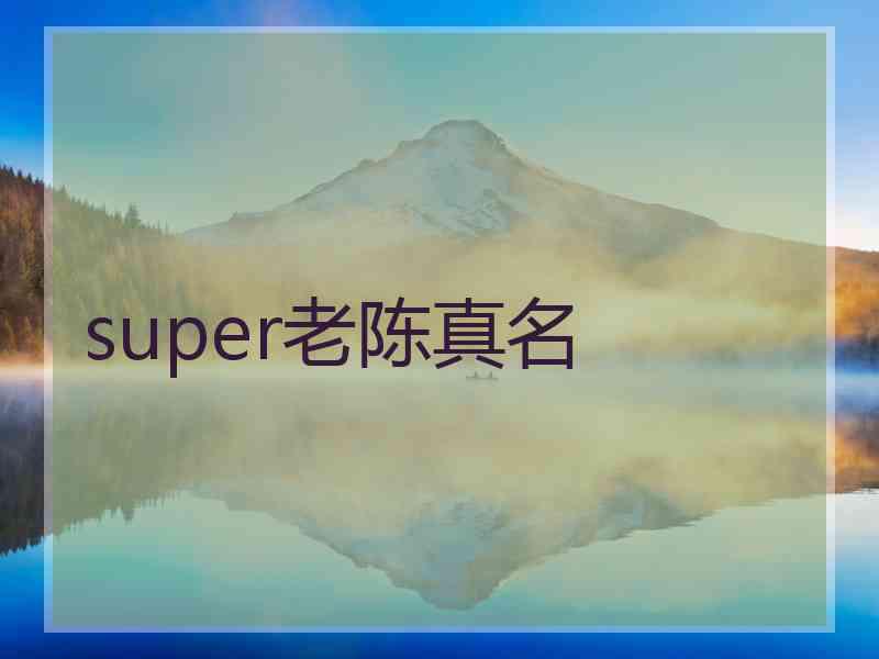 super老陈真名