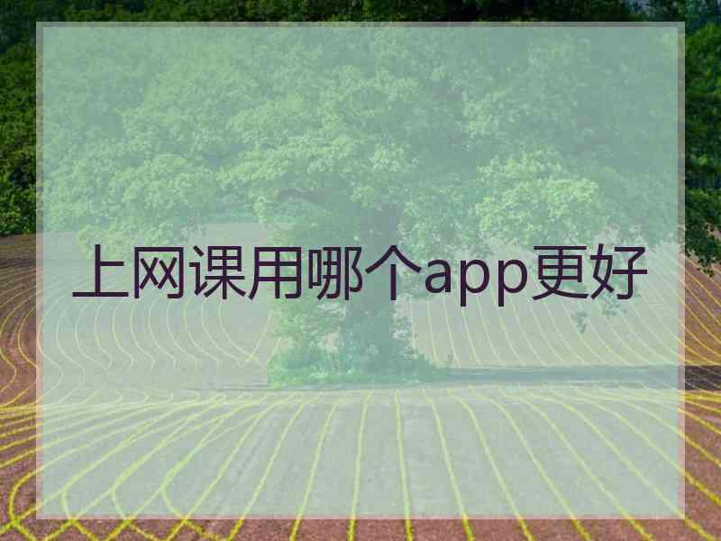 上网课用哪个app更好