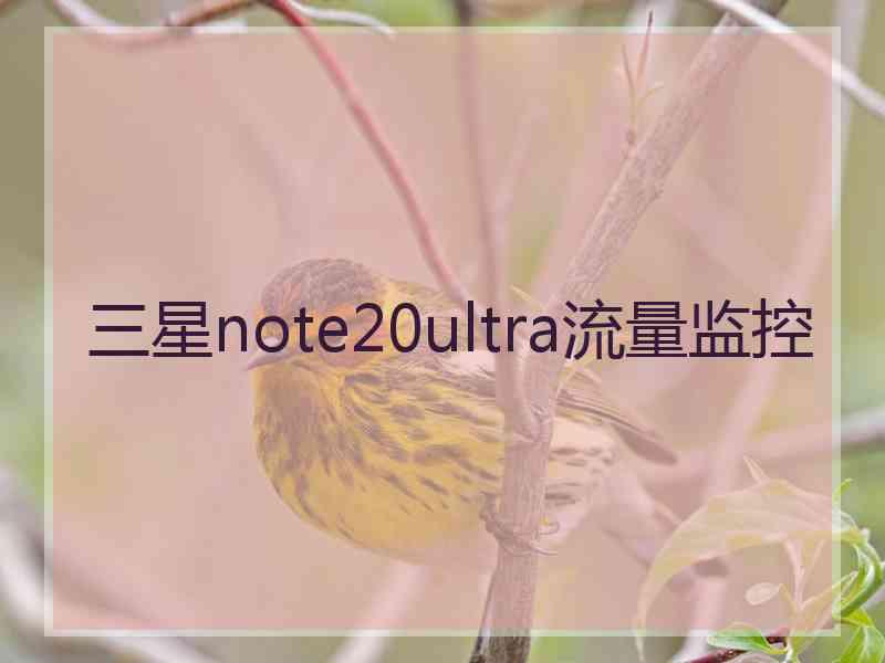 三星note20ultra流量监控