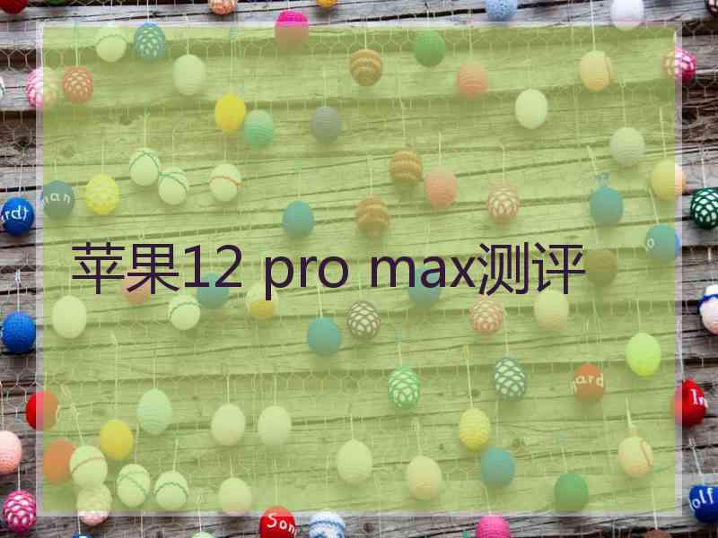 苹果12 pro max测评