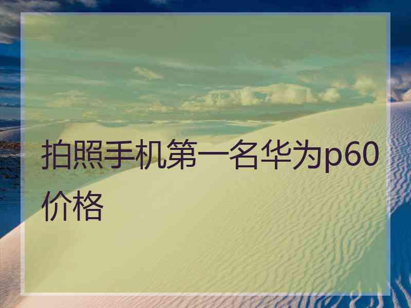 拍照手机第一名华为p60价格