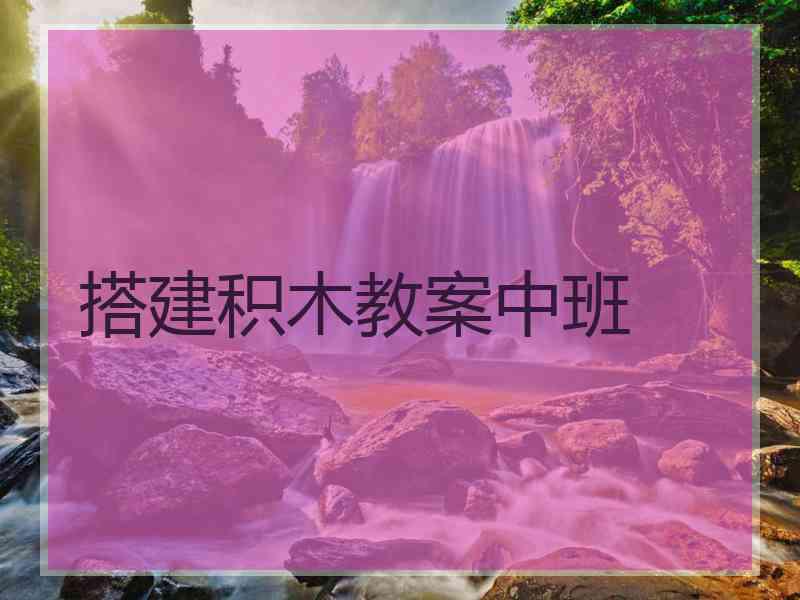 搭建积木教案中班