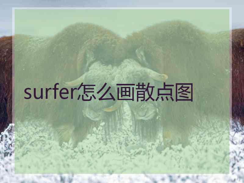 surfer怎么画散点图