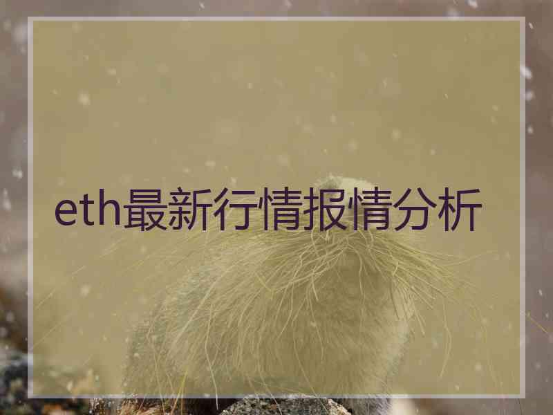 eth最新行情报情分析