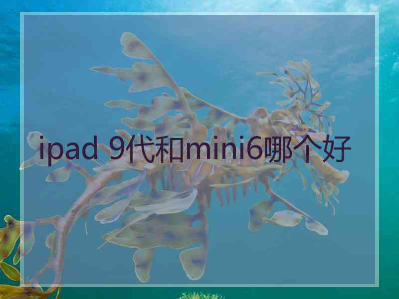 ipad 9代和mini6哪个好