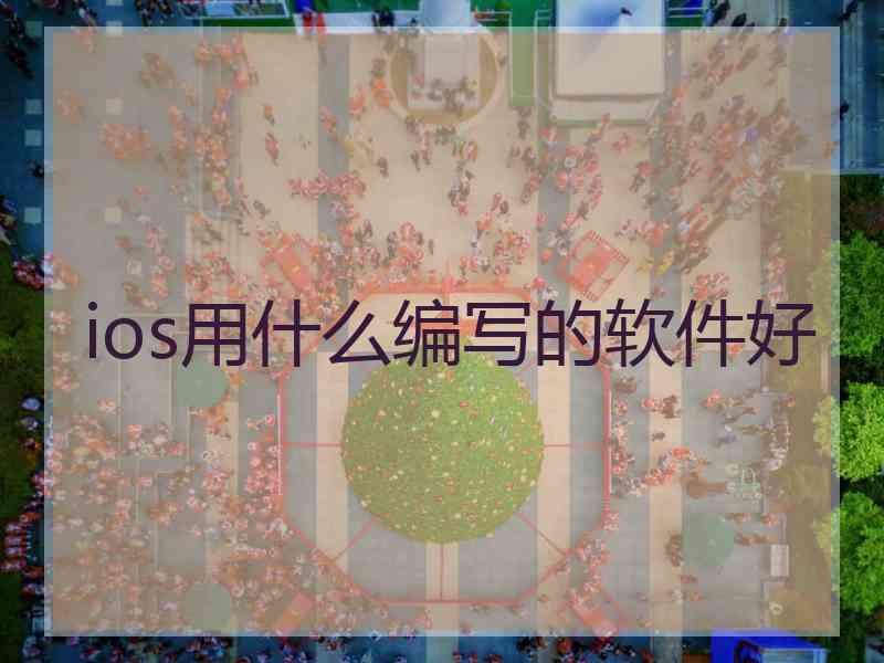 ios用什么编写的软件好