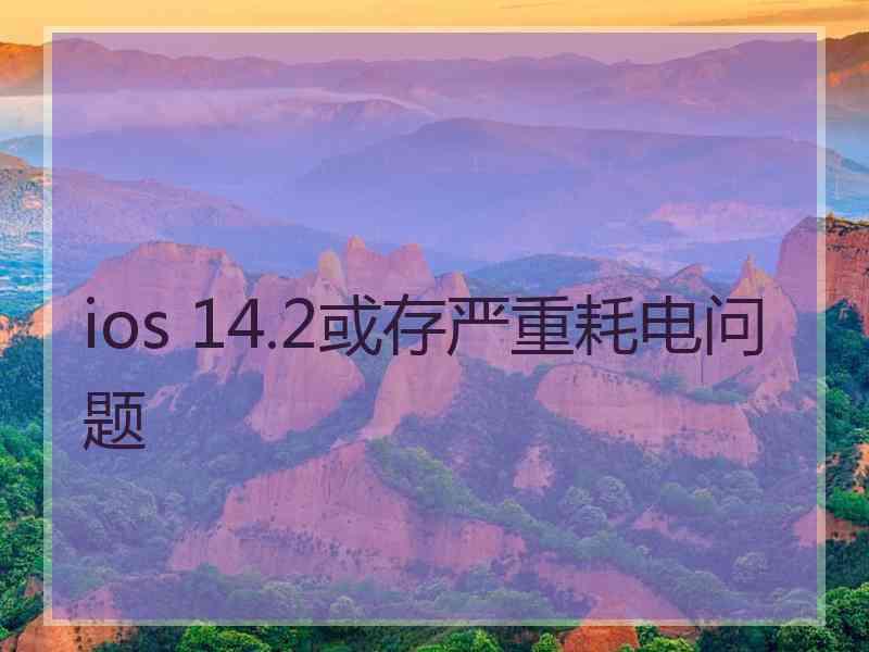 ios 14.2或存严重耗电问题