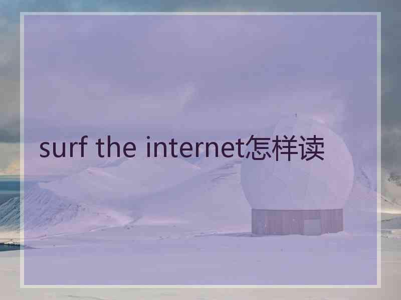 surf the internet怎样读