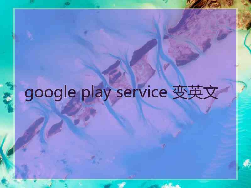 google play service 变英文