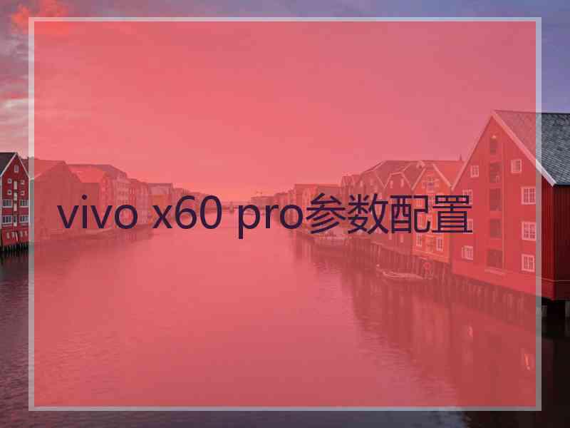 vivo x60 pro参数配置