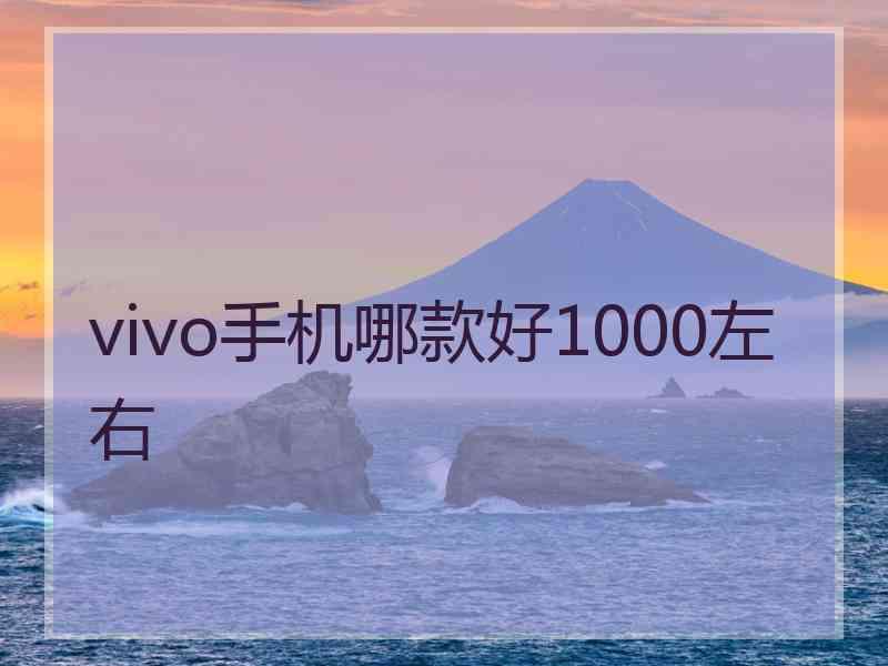 vivo手机哪款好1000左右