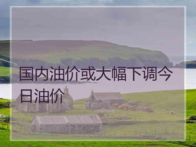 国内油价或大幅下调今日油价