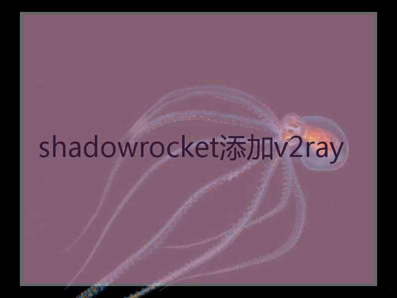 shadowrocket添加v2ray