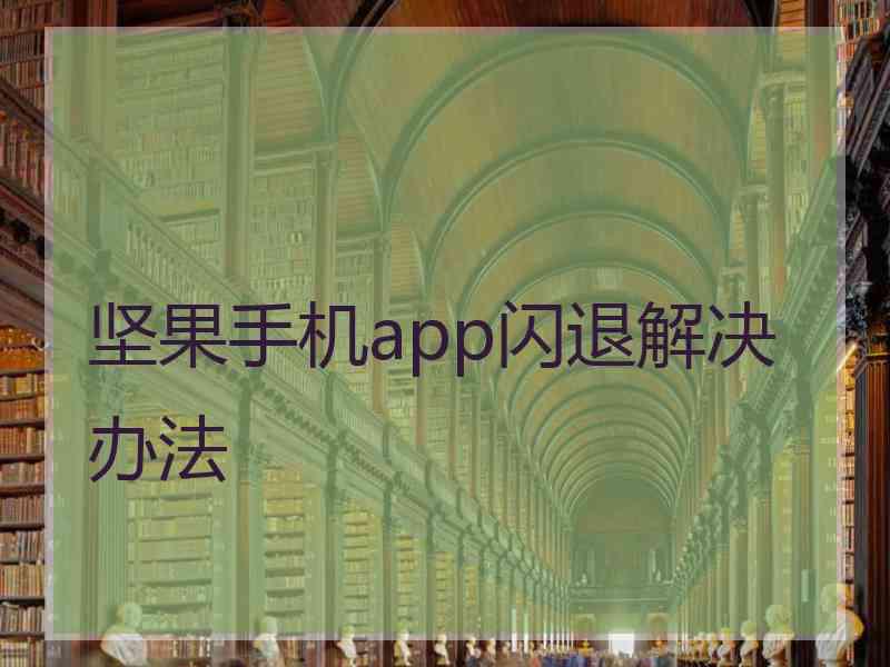 坚果手机app闪退解决办法