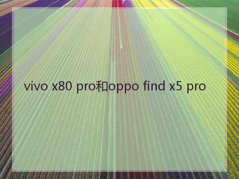 vivo x80 pro和oppo find x5 pro