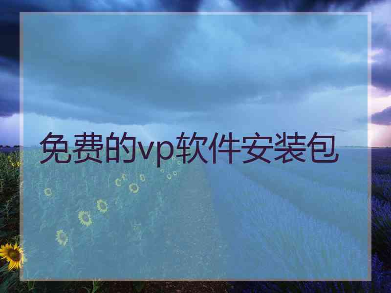 免费的vp软件安装包