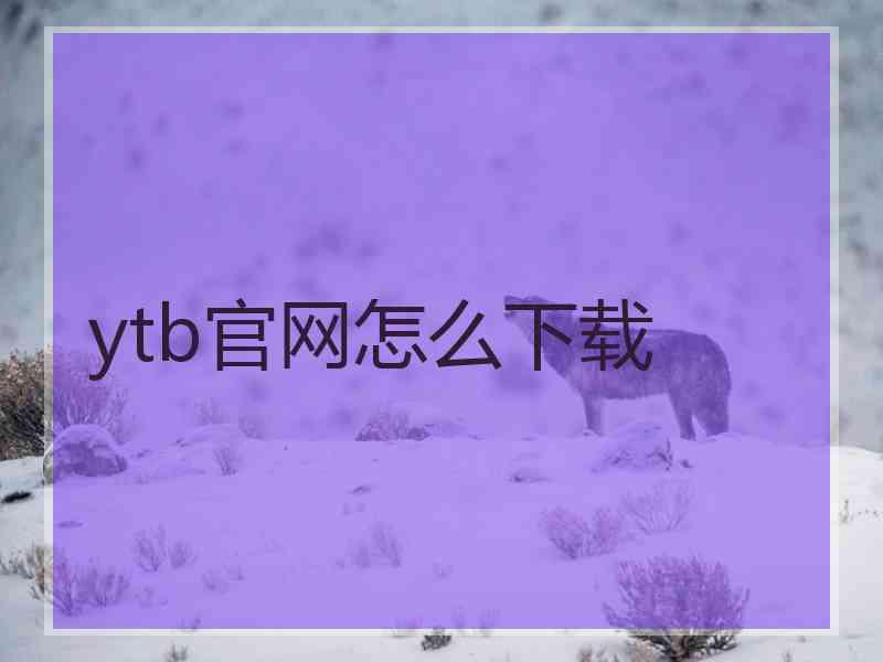 ytb官网怎么下载