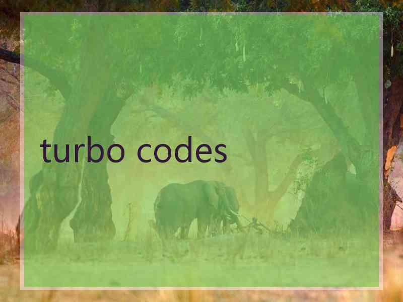 turbo codes