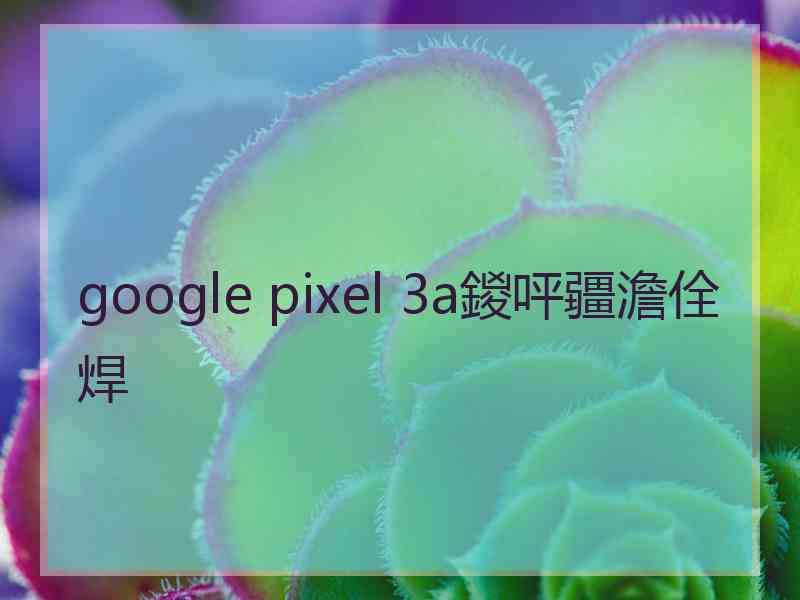 google pixel 3a鍐呯疆澹佺焊