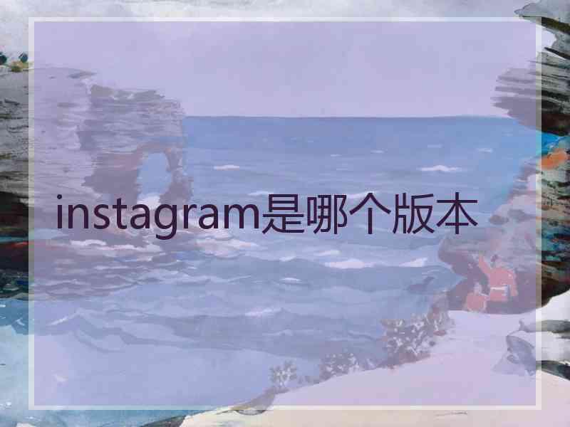 instagram是哪个版本