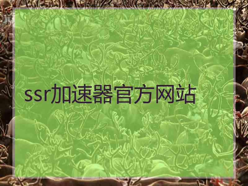 ssr加速器官方网站