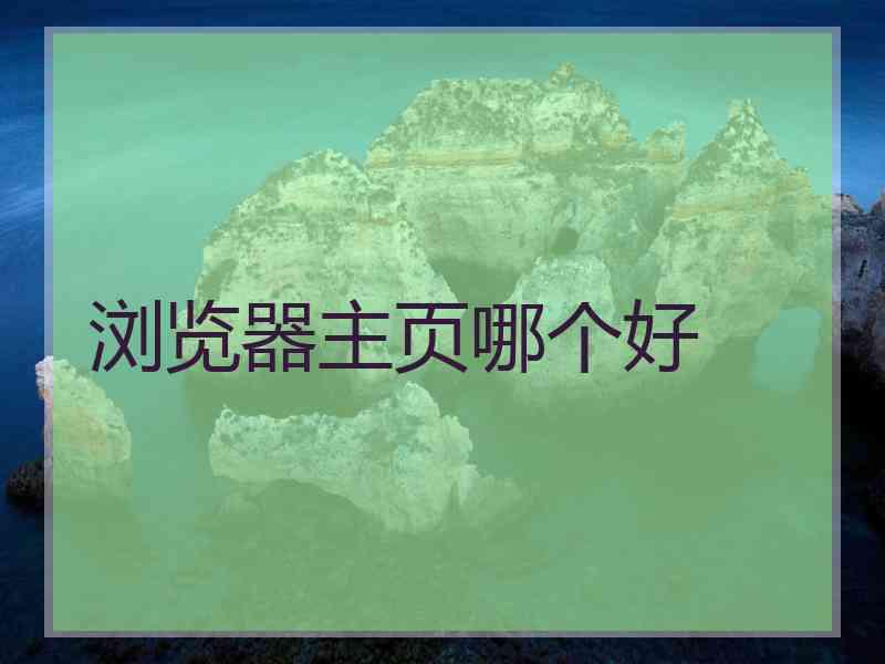 浏览器主页哪个好